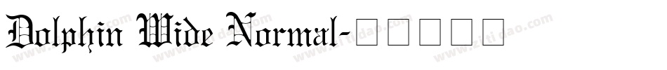 Dolphin Wide Normal字体转换